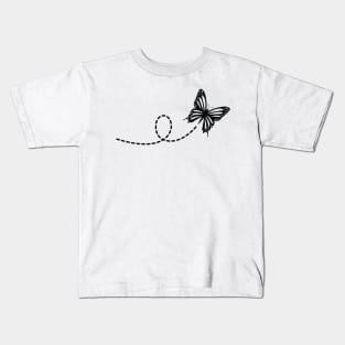 Butterfly with Path Kids T-Shirt